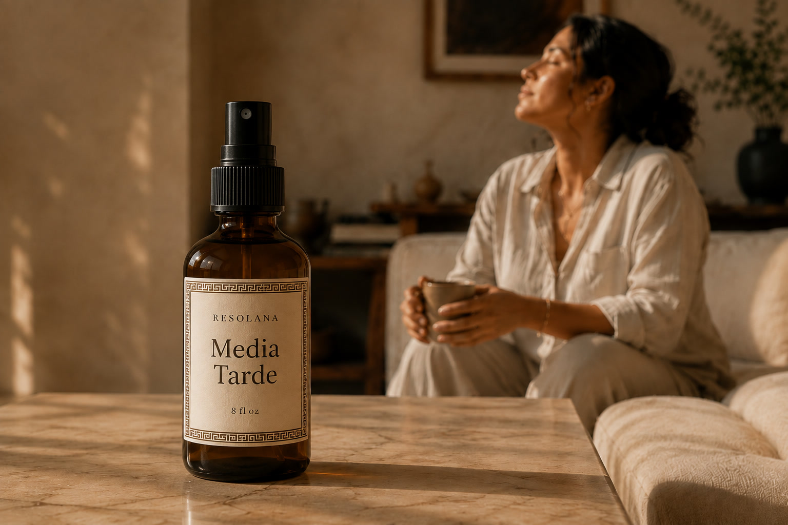 Media Tarde on the table, the house at rest